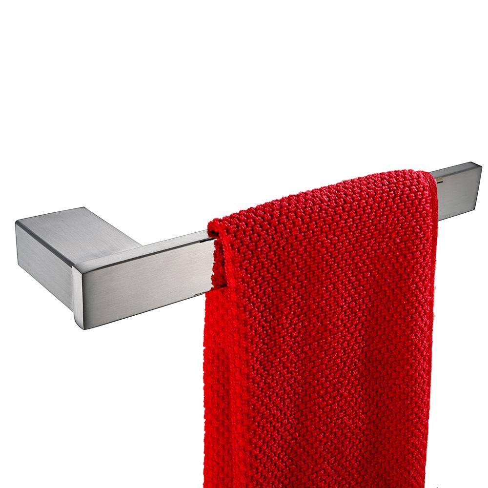 1 pcs Chrome Brushed SUS 304 Stainless Steel Single Towel Bar Wall Mounted Towel Ring Towel Rack Holder Bathroom Accessories
