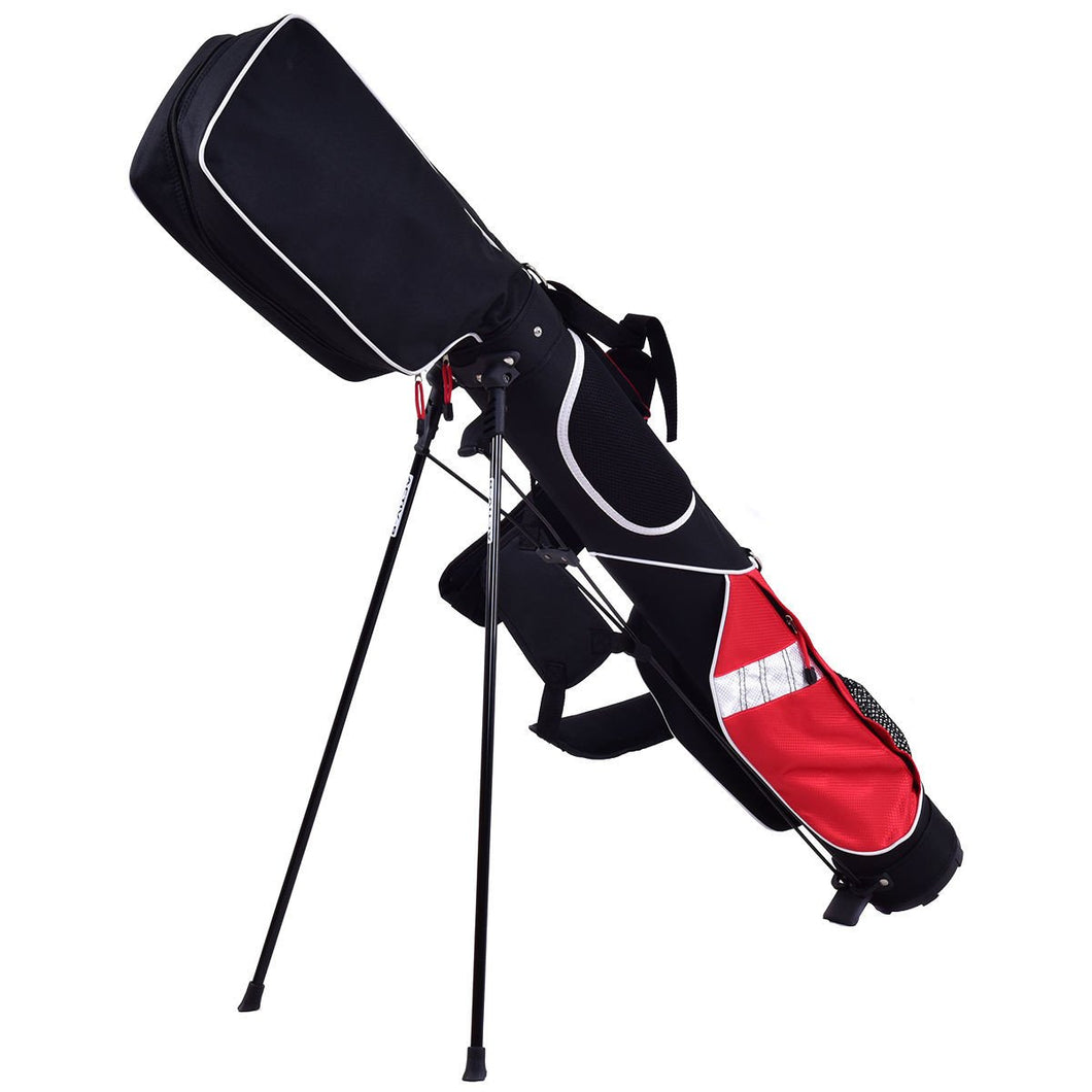 5'' Sunday Golf Bag Stand 7 Clubs Carry Pockets Travel Storage Lightweight